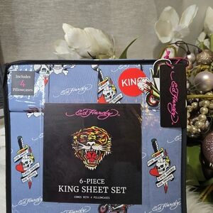 Ed Hardy 6Piece King Double Brushed sheet set.Brand new
